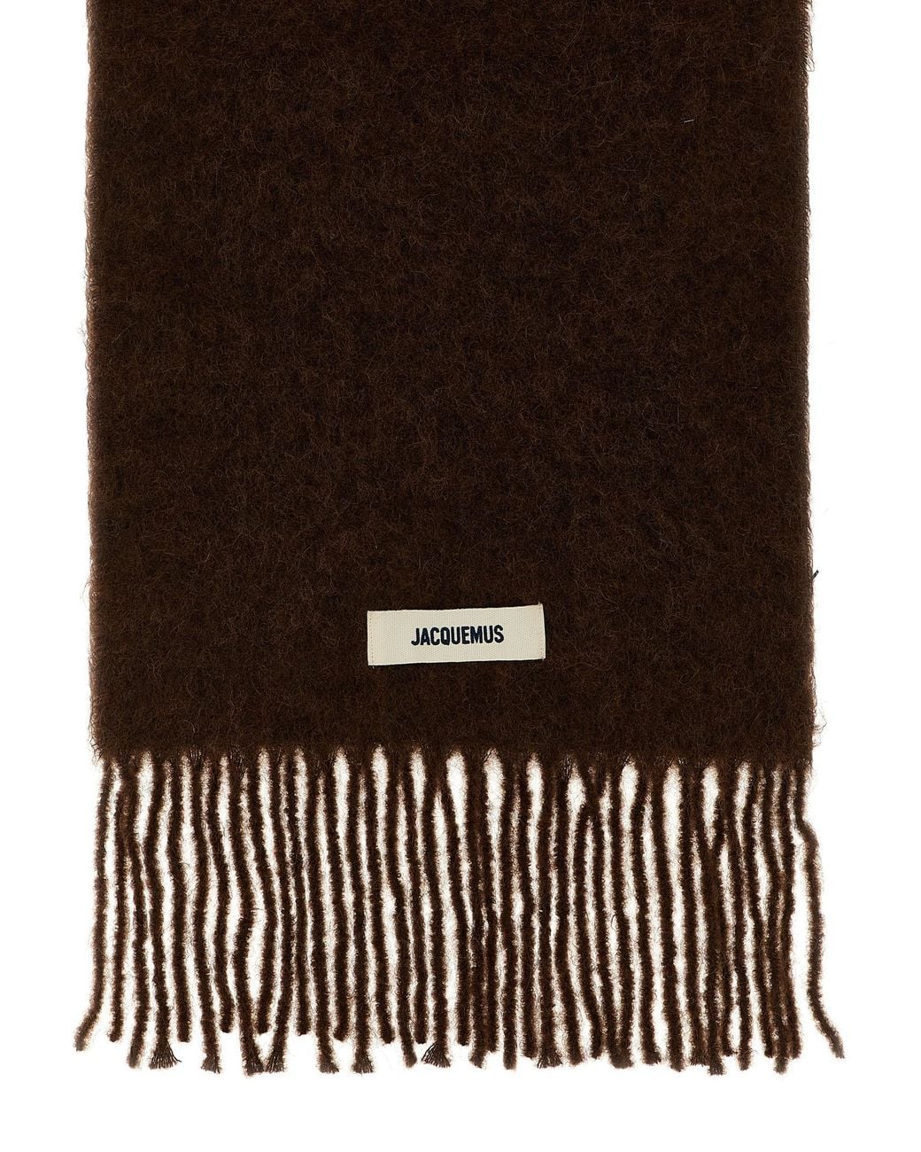 Jacquemus Brown Wool Blend Scarf for men