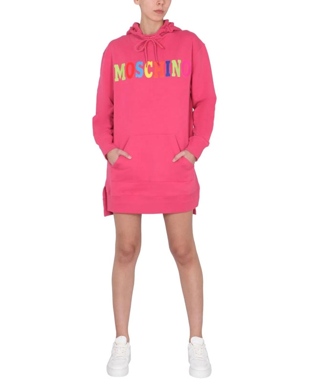 Moschino Couture Pink Dress With Flocked Logo