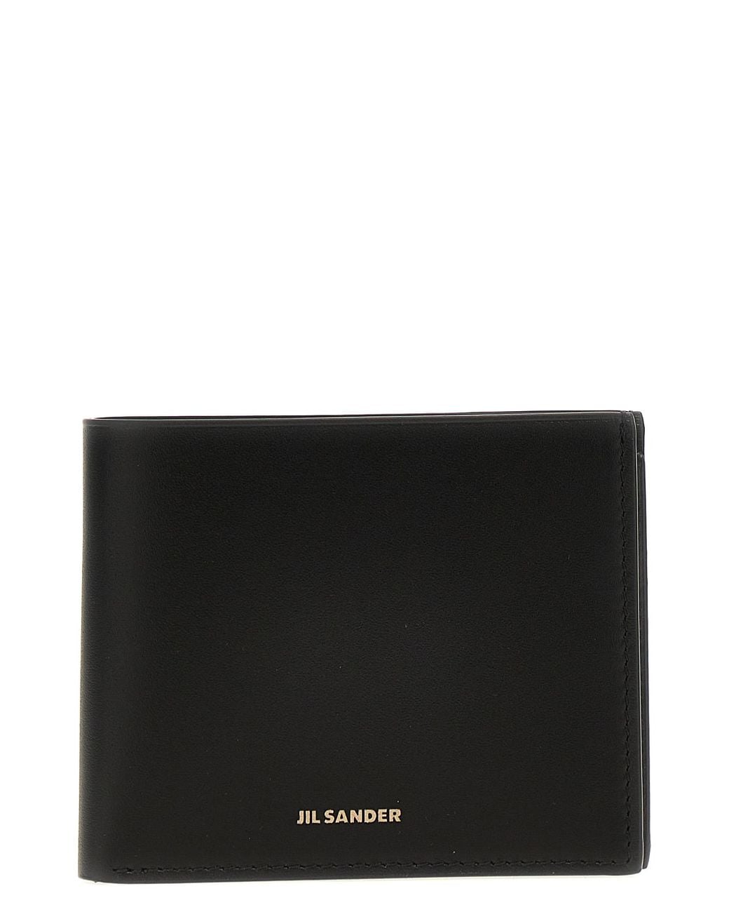Jil Sander Black Leather Wallet for men