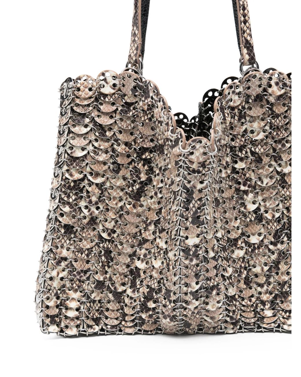 Rabanne Multicolor Snake Calf Steel