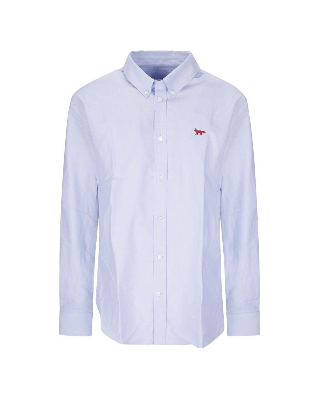 Maison Kitsuné Blue Maison Kitsuné Profile Fox Cotton Shirt for men