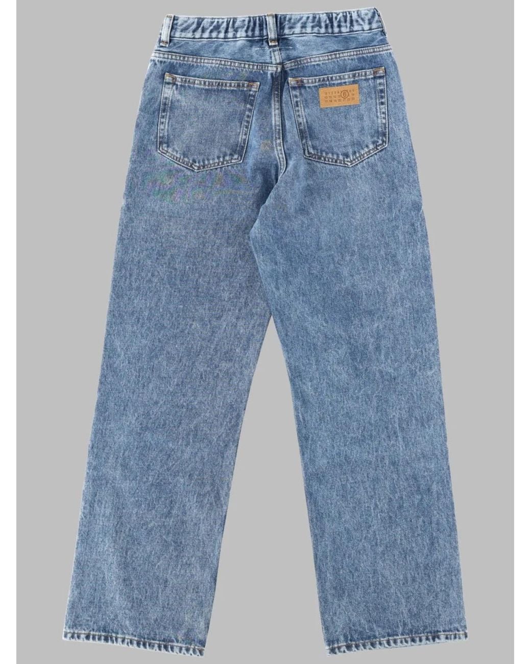 MM6 by Maison Margiela Blue Pantaloni