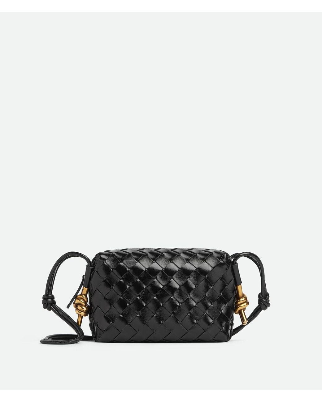 Bottega Veneta Black Loop Leather Shoulder Bag