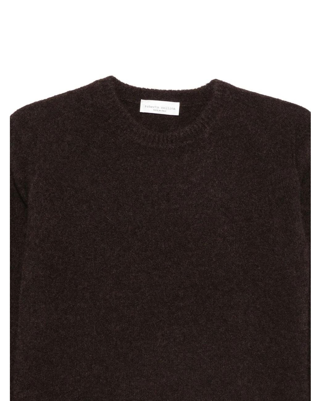 Roberto Collina Black Pullover Girocollo A Manica Lunga