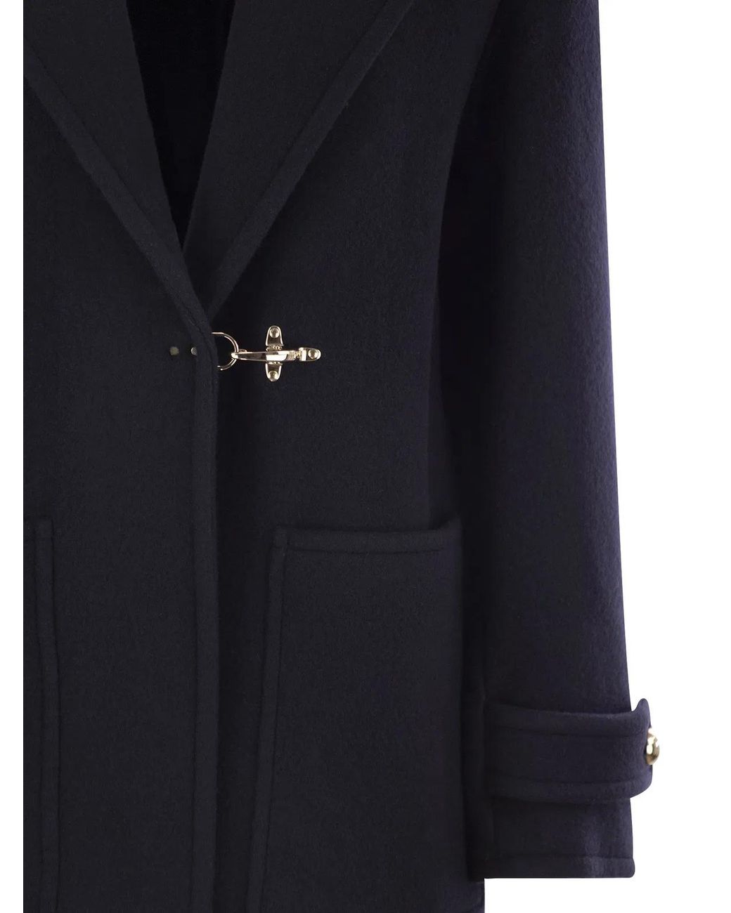 Fay Black Wool And Cashmere Coat