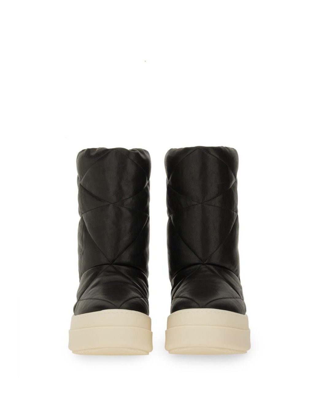 Rick Owens Black Mega Bumper Lunar Leather Boots