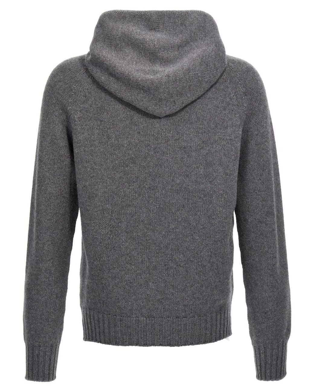 Ma'ry'ya Gray Wool Hooded Sweater for men