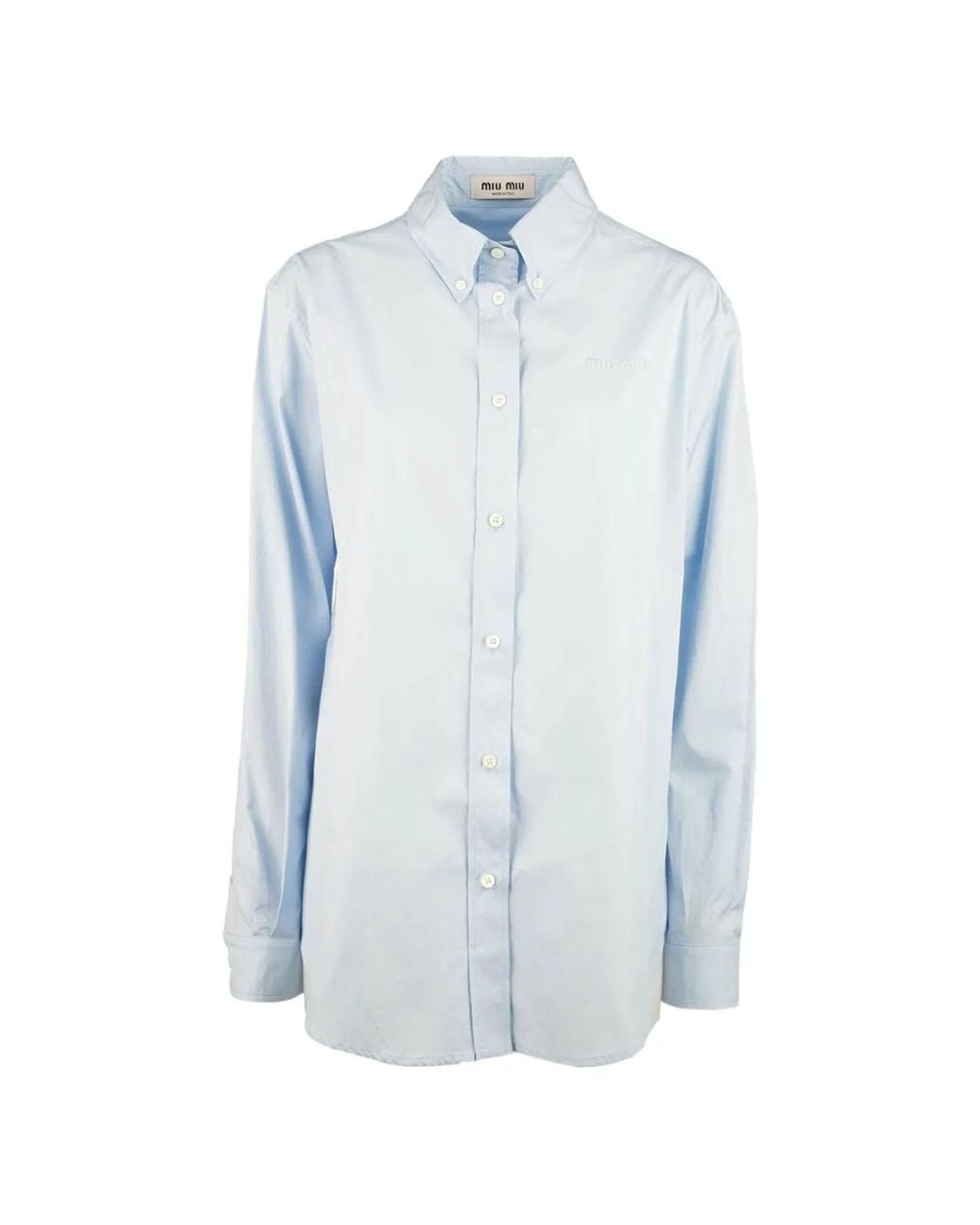 Miu Miu Blue Cotton Shirt