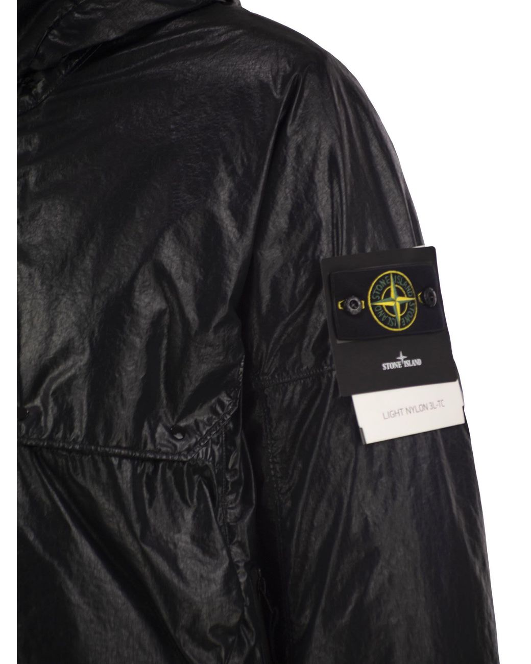 Stone Island Black Light Nylon 3L Tc Padded Hooded Jacket
