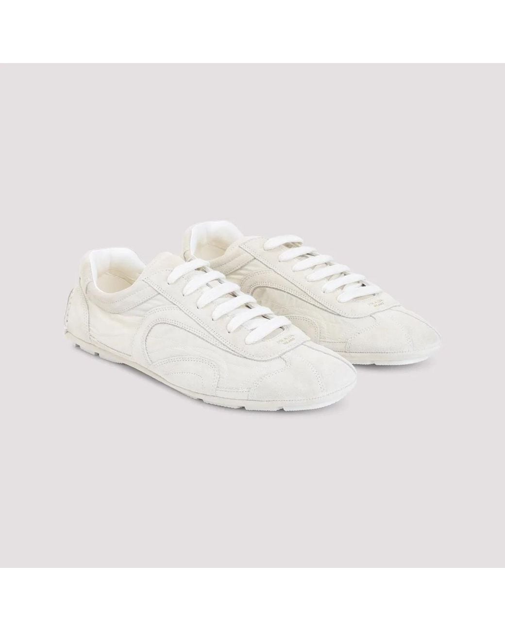 Prada Natural Montecarlo Re-Edition 2025 Nylon And Suede Sneakers for men