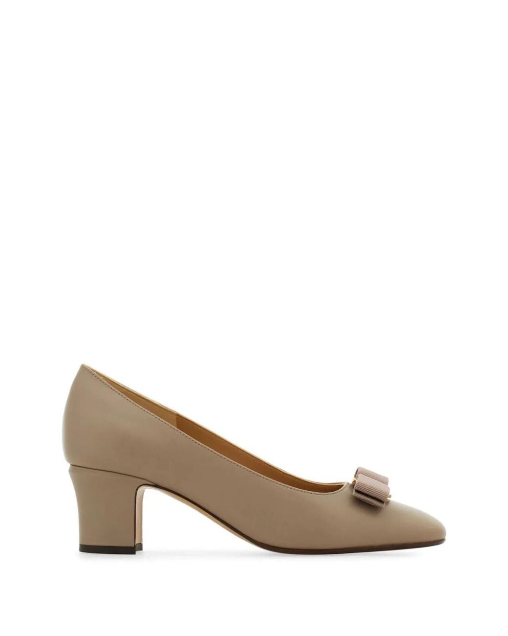Ferragamo Natural Leather Pumps