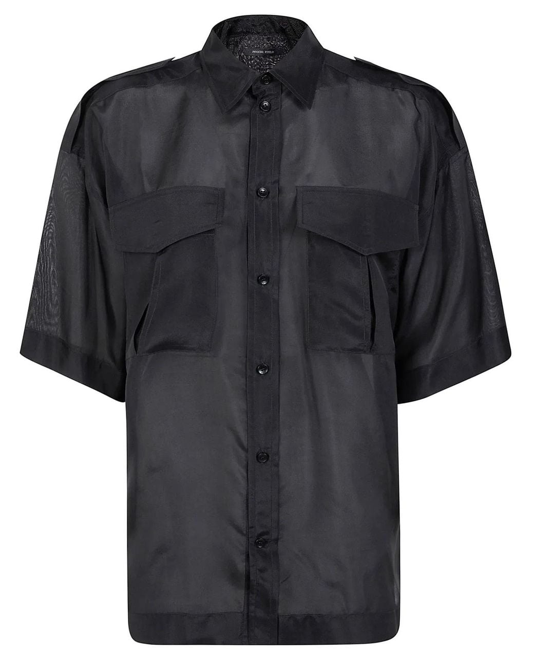 Phoebe Philo Black Lite Utility Shirt