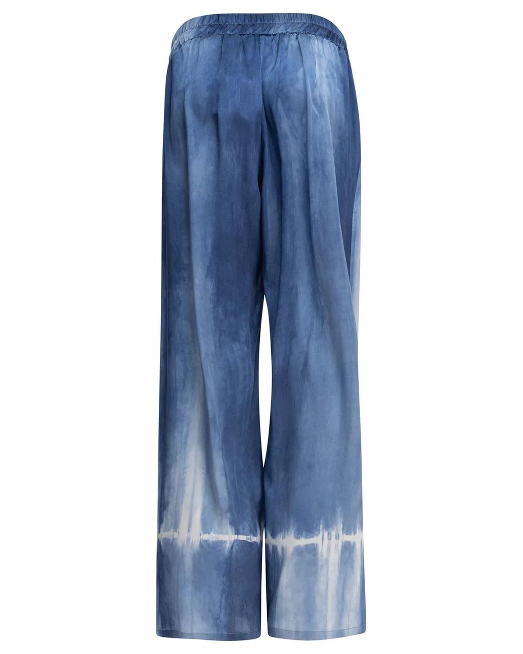 SLEEP NO MORE Blue Silk Trousers