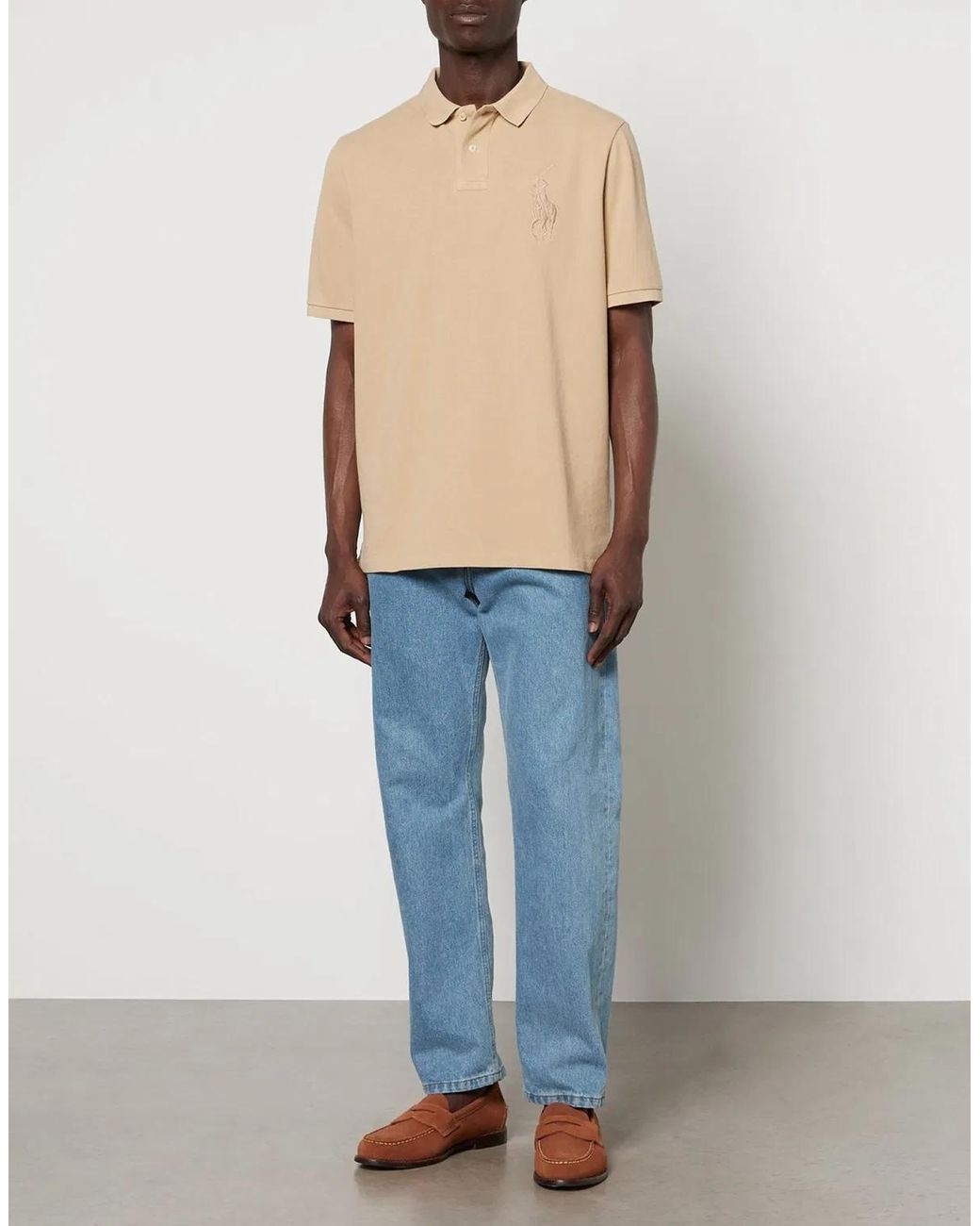 Polo Ralph Lauren Natural Big Pony Logo Classic Polo Shirt for men