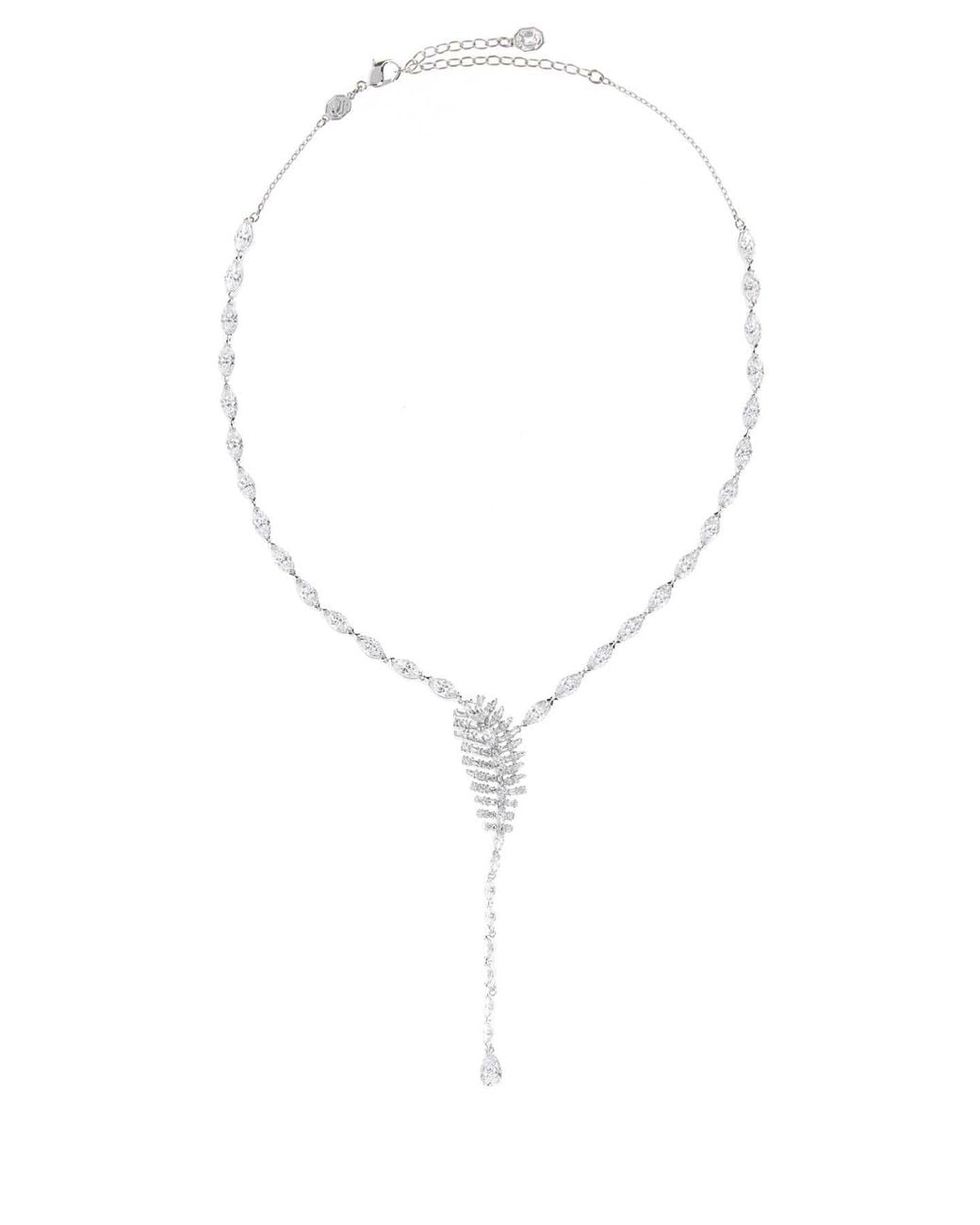 Swarovski Blue Rhodium-Plated Mini Vienna Necklace