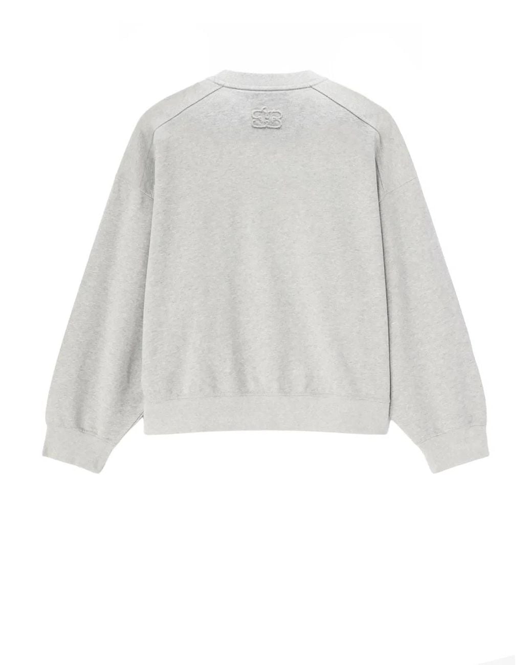 Ganni White Felpa Con Logo