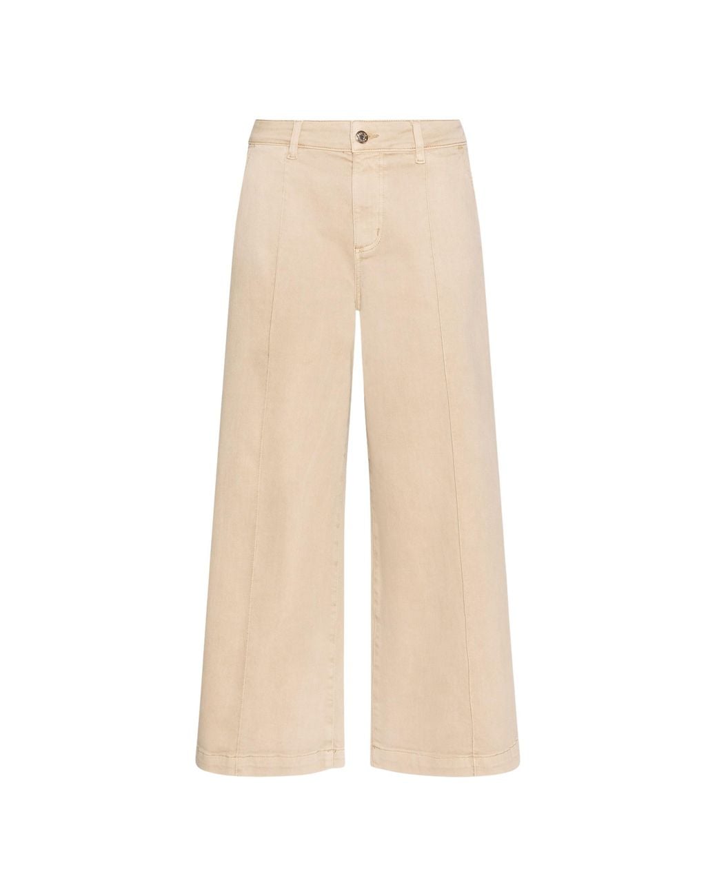 Elena Miro White High-Waisted Cropped Palazzo Pants