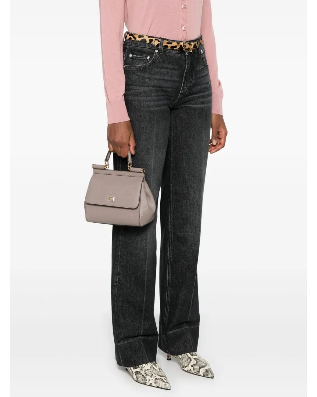 Dolce & Gabbana Gray Sicily Mini Hobo Shoulder Bag
