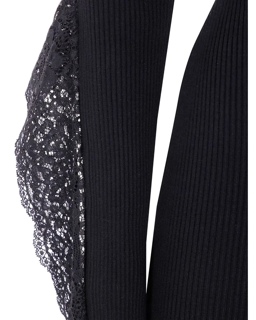 Blumarine Black Keyhole Rear Asymmetric Dresses