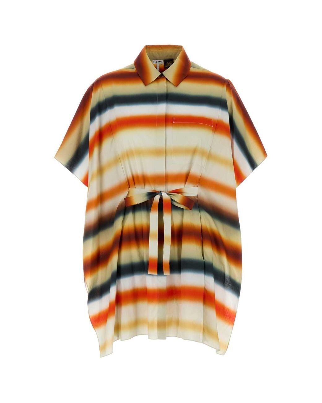 Loewe Multicolor Printed Poplin Caftan Dress