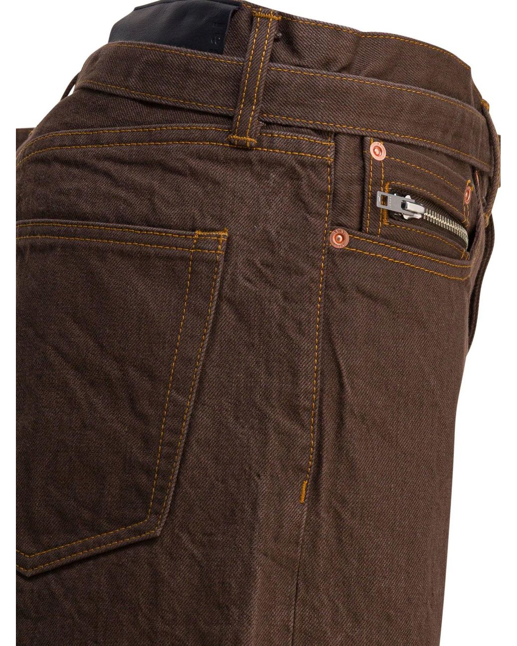 Sacai Brown Relaxed Fit Jeans for men