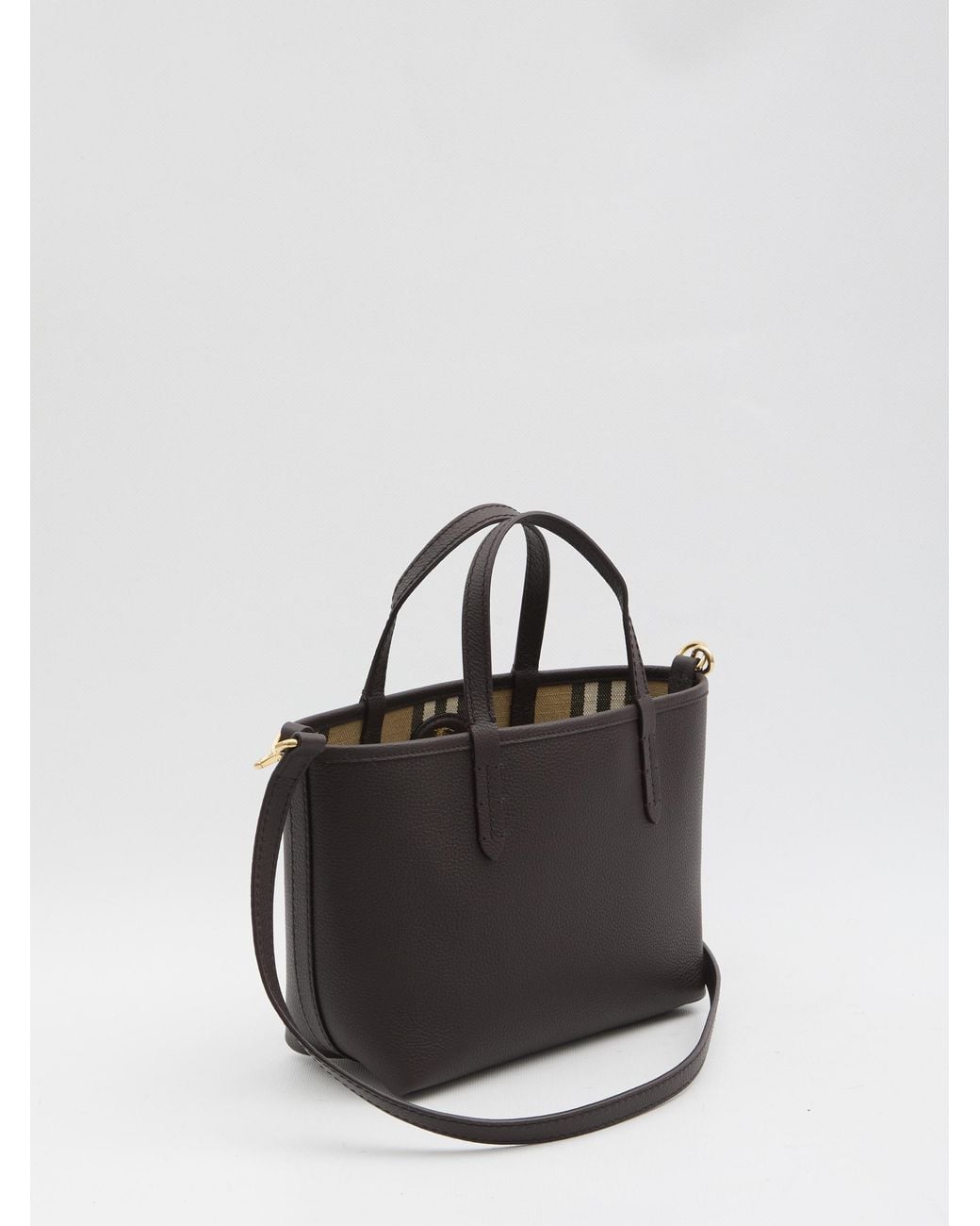 Burberry Black Ll Mini Reversible Shopper Bag