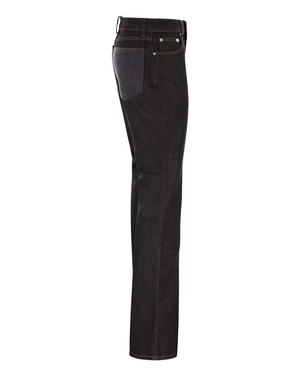 Fabiana Filippi Black 5-Pocket Denim Trousers With Flare