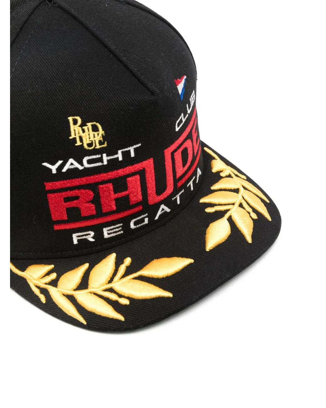 Rhude Black Regatta Club Hat for men