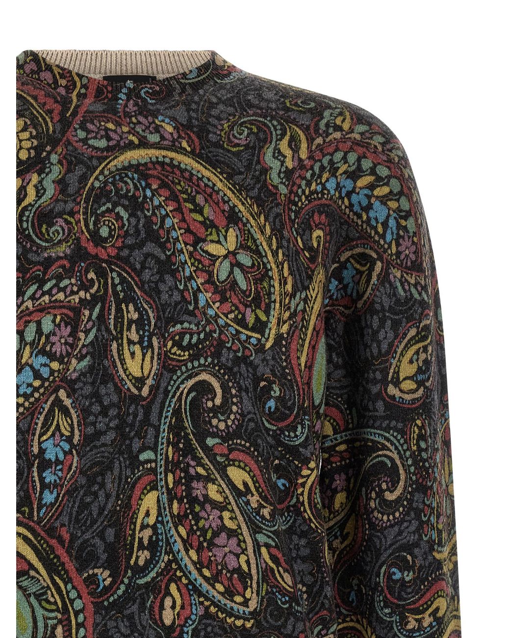 Etro Gray Paisley Sweater for men