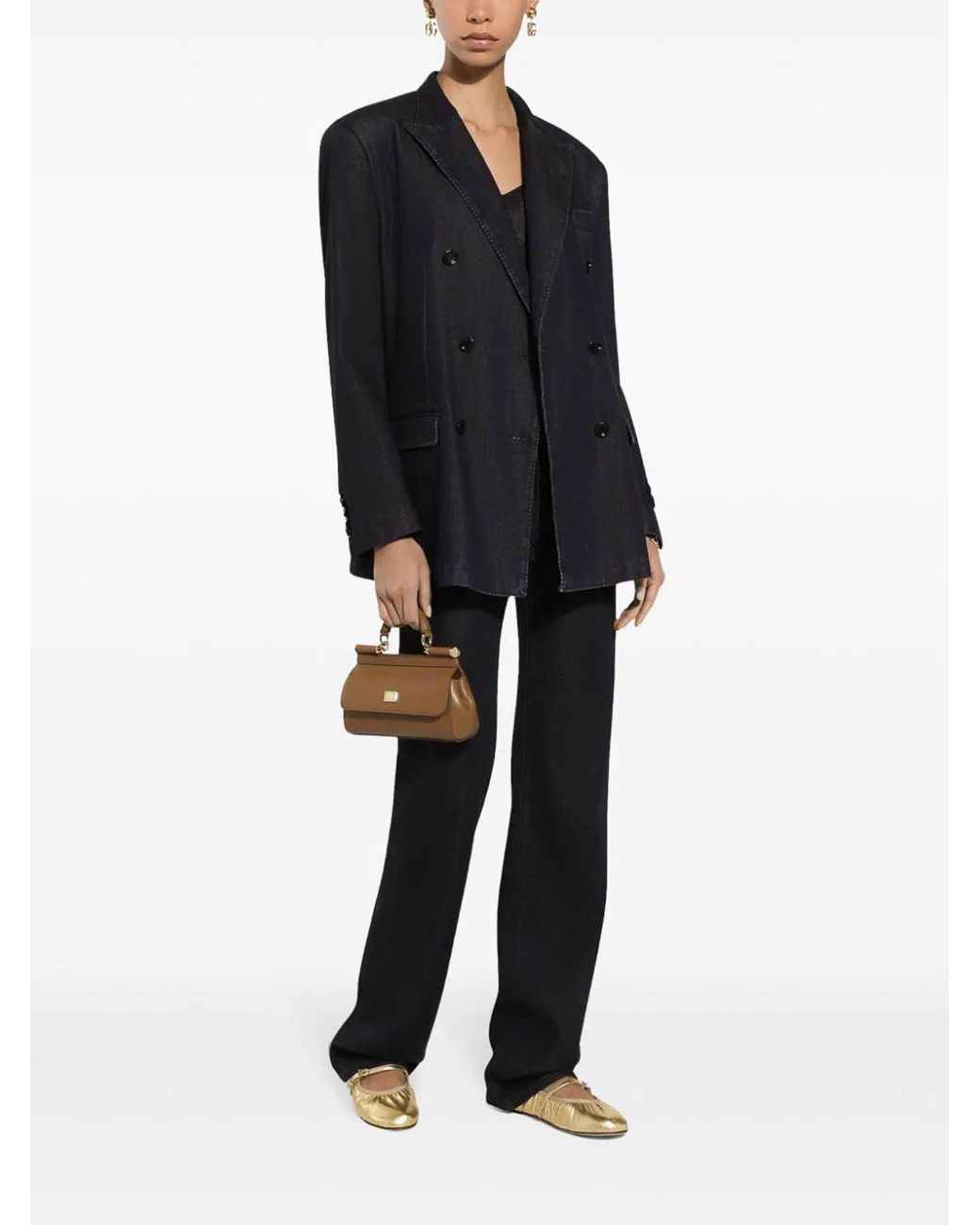 Dolce & Gabbana Black Dolce & Gabbana Cotton Elastan Modal Silk Lyocell Jacket