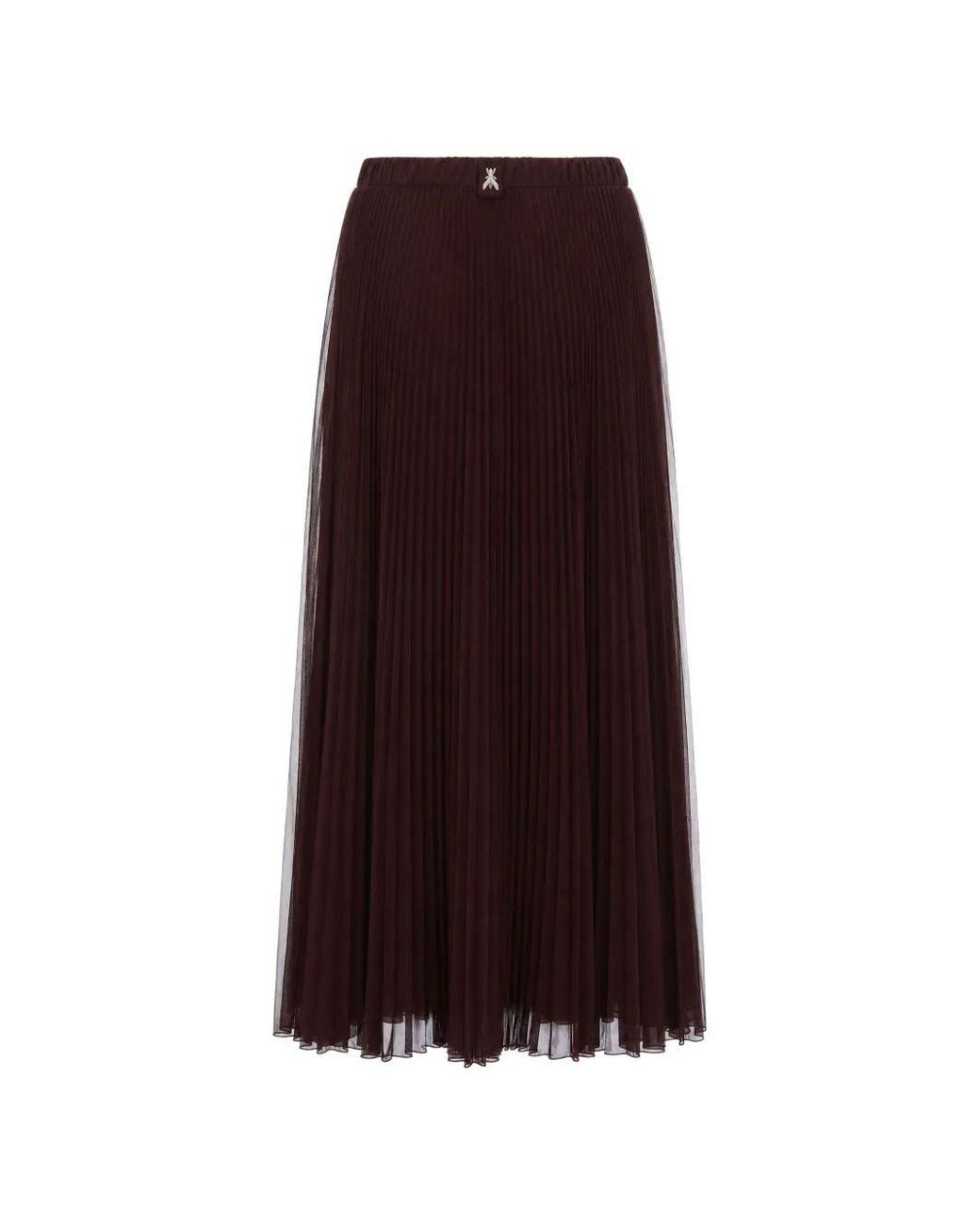 Patrizia Pepe Purple Long Semi-Transparent Pleated Skirt