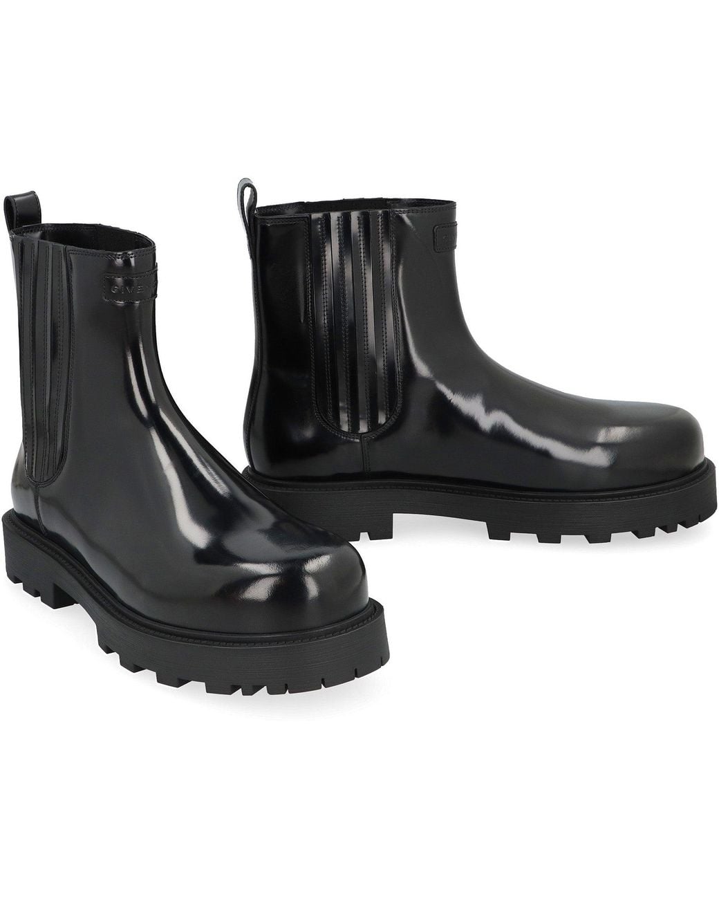 Givenchy Black Show Leather Chelsea Boots for men