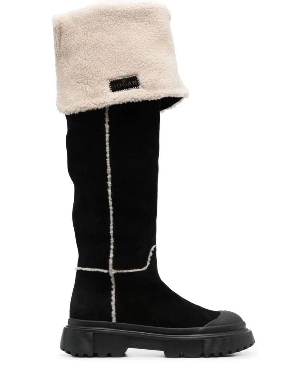 Hogan Black Chic Calfskin Ankle Boots For