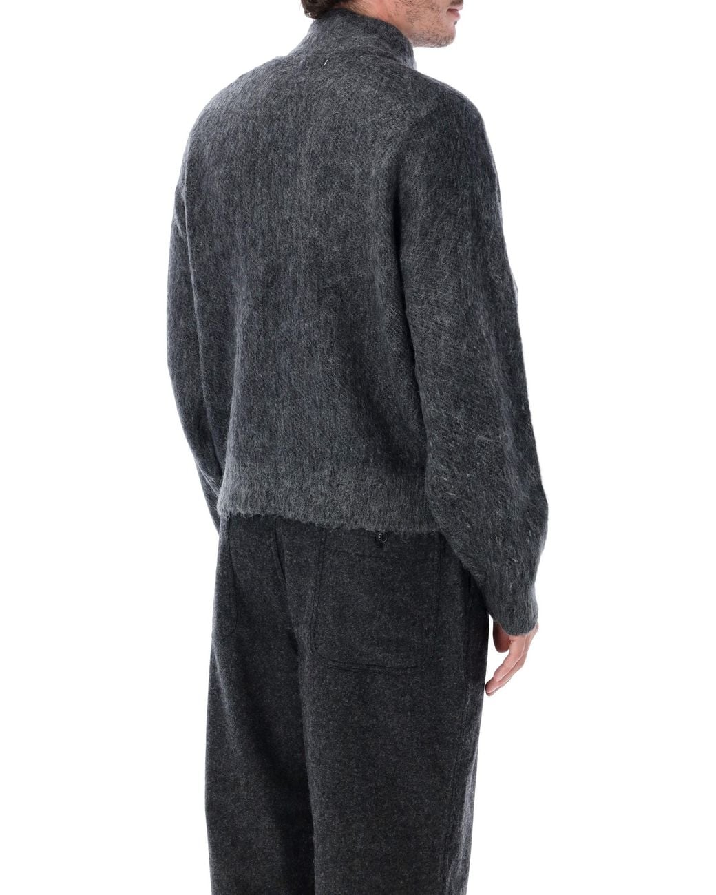 Nanamica Blue Zip Up Mohair Jkt for men