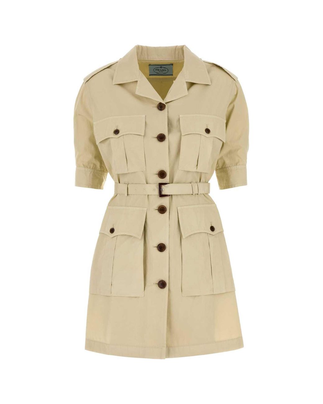 Prada Natural Poplin Shirt Dress