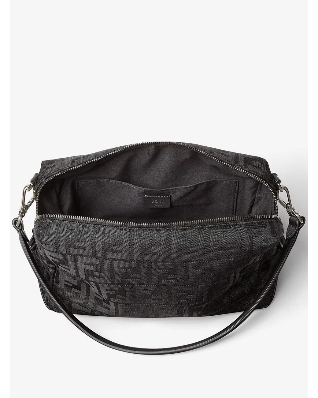 Fendi Black Medium Squared Ff Bag for men