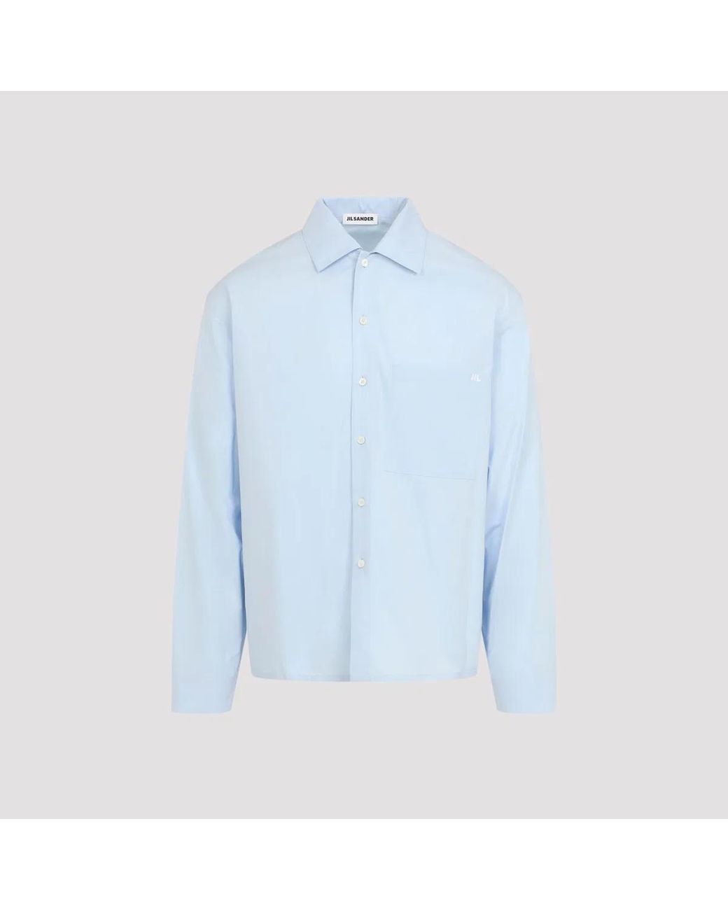 Jil Sander Blue Powder Cotton Shirt for men