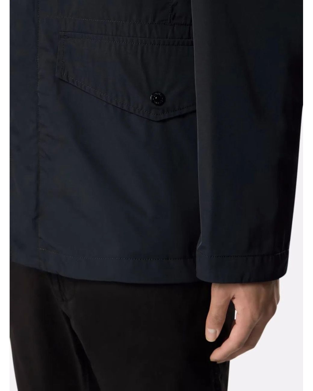 Stone Island Blue Logo Parka for men