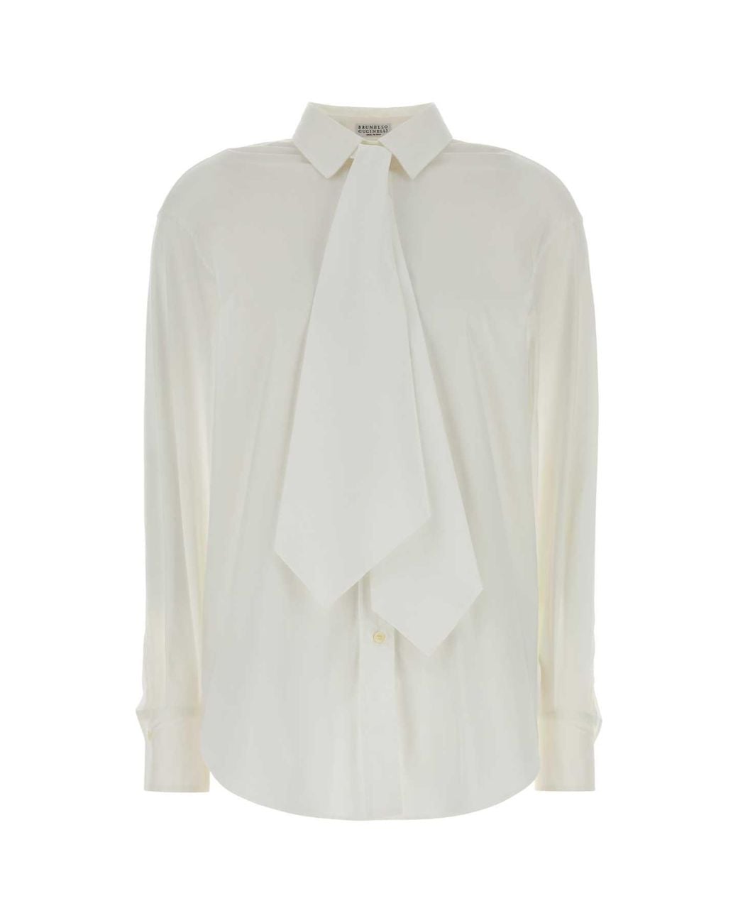 Brunello Cucinelli White Stretch Poplin Shirt