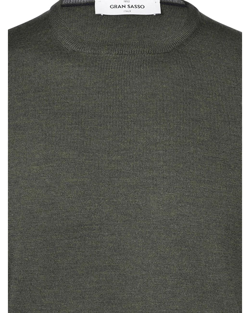 Gran Sasso Green Nude Wool Paracollo Sweater for men