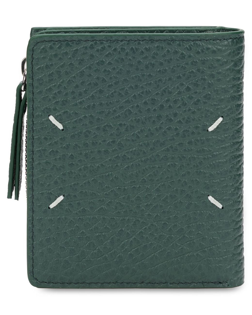 Maison Margiela Green Wallet With Zipper