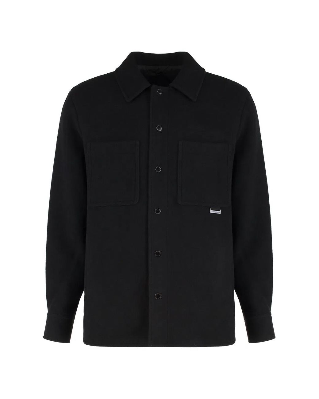 Canada Goose Black Atkinson Overshirt Wool Shirt for men