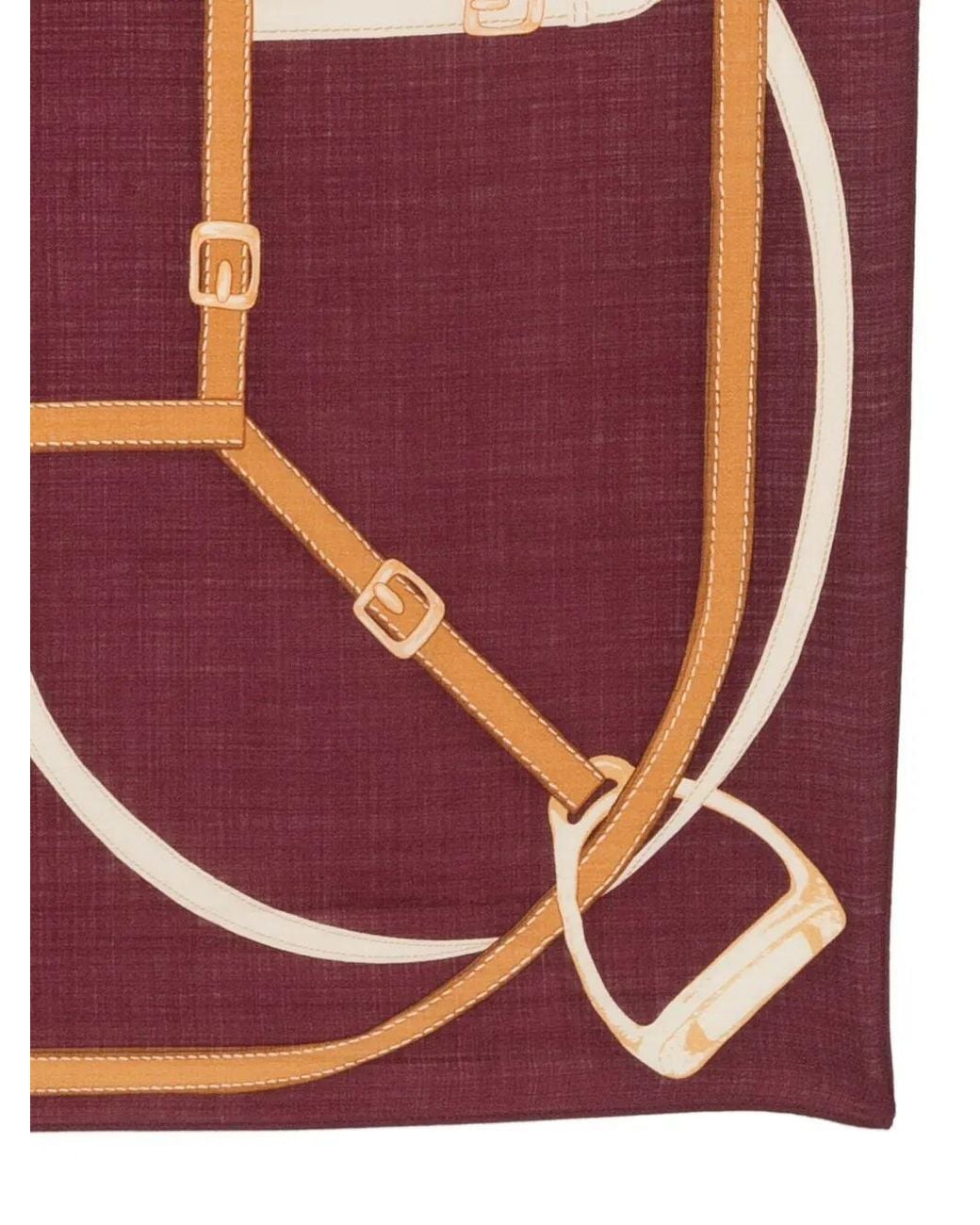 Ralph Lauren Red Large Square Scarf