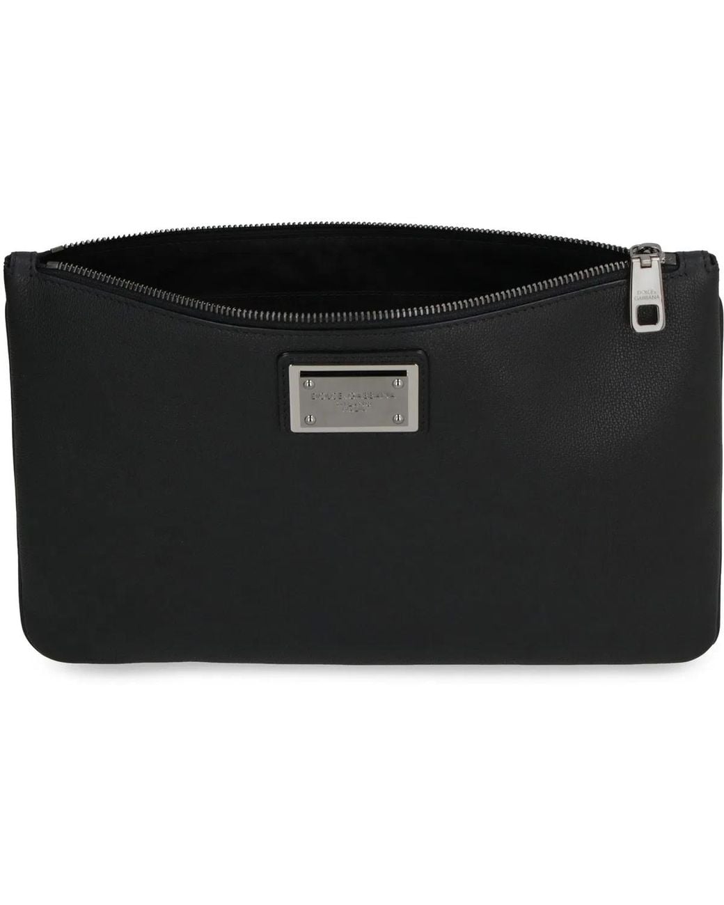 Dolce & Gabbana Black Dolce & Gabbana Leather And Nylon Pouch for men