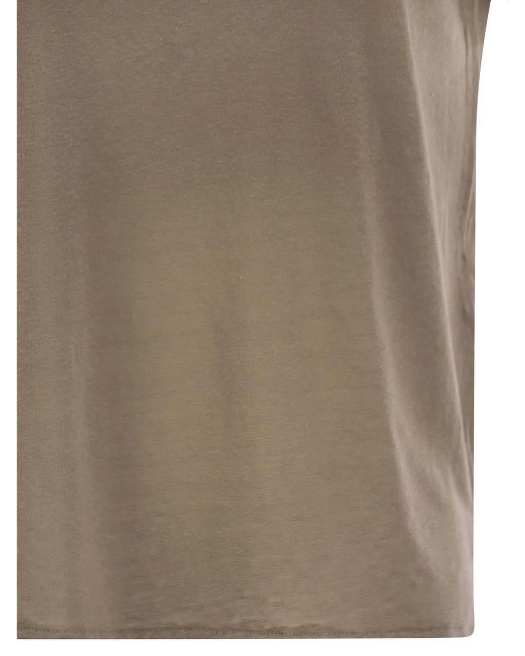 Majestic Gray Linen Crew-Neck T-Shirt