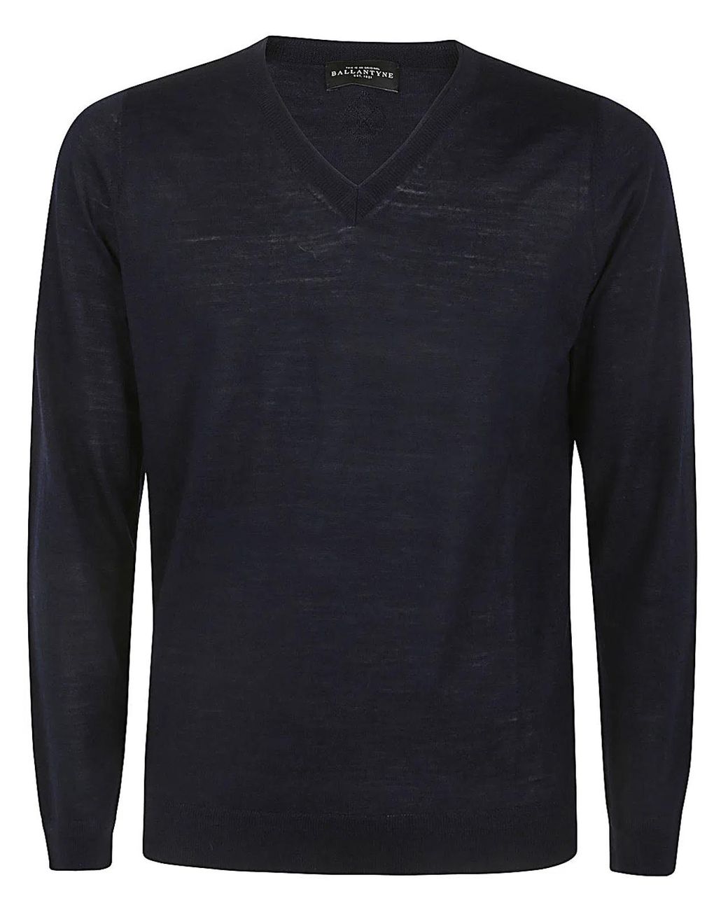 Ballantyne Blue V Neck Slim Fit Pullover for men
