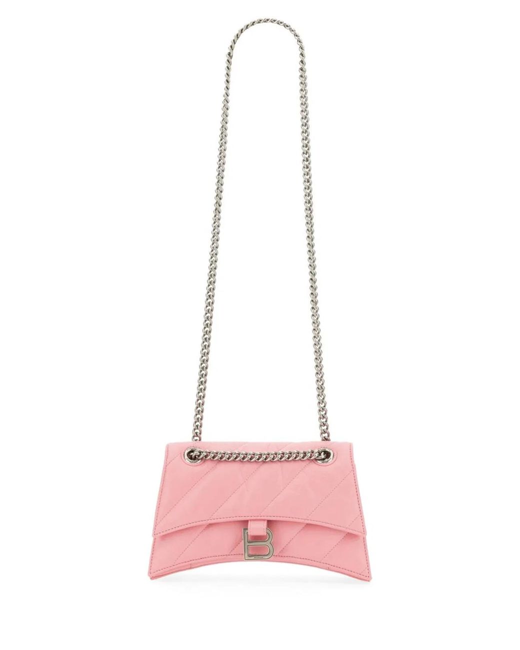Balenciaga Pink Quilted Crush Calfskin Small Chain Bag