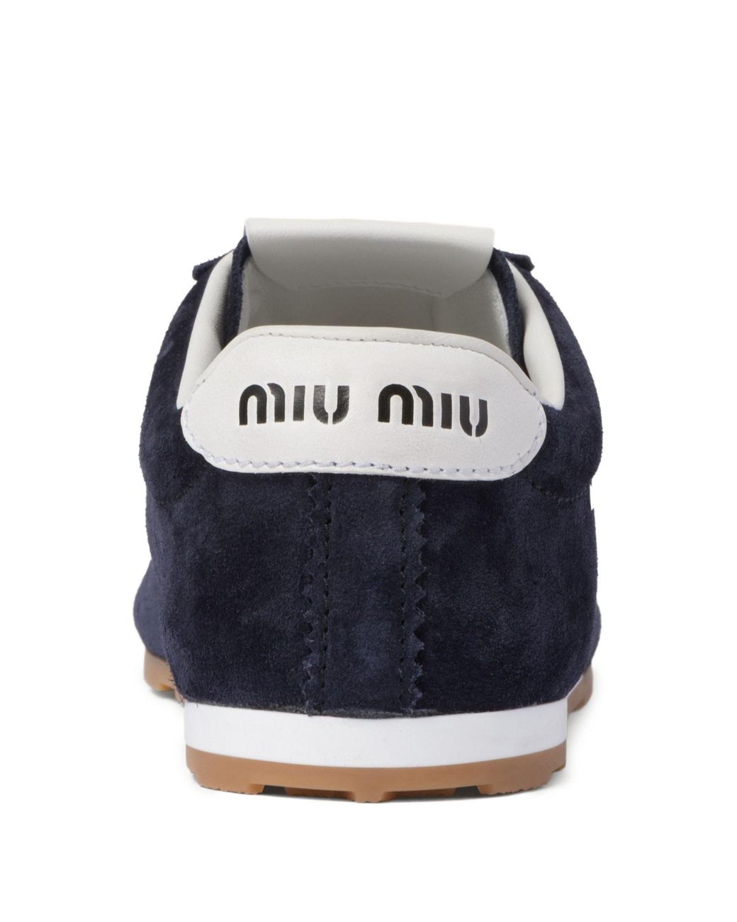 Miu Miu Blue Plume Suede Sneakers