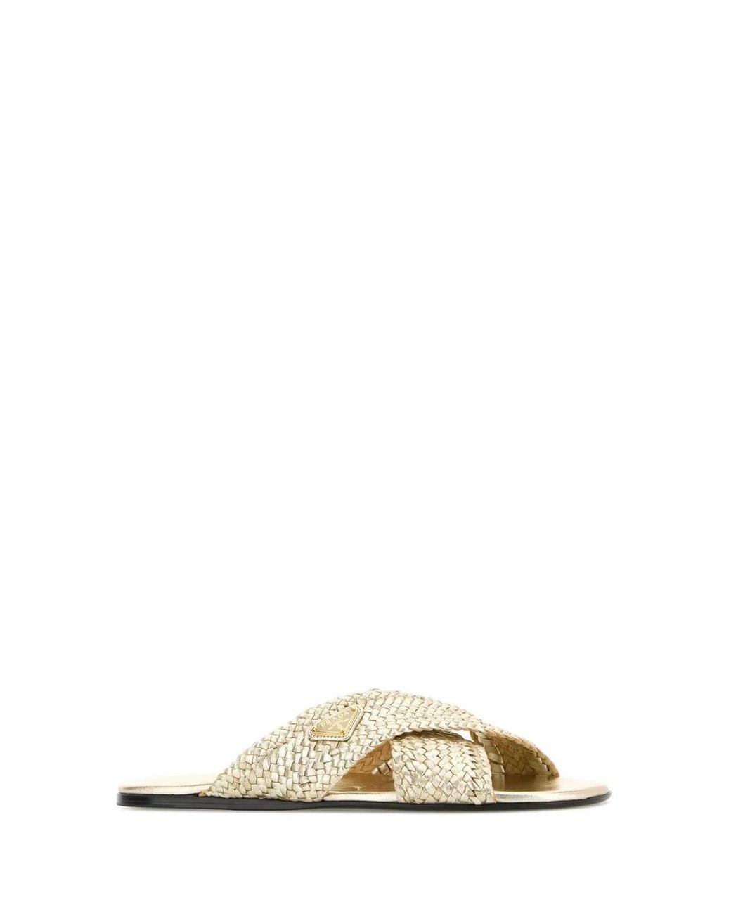 Prada Metallic Slippers
