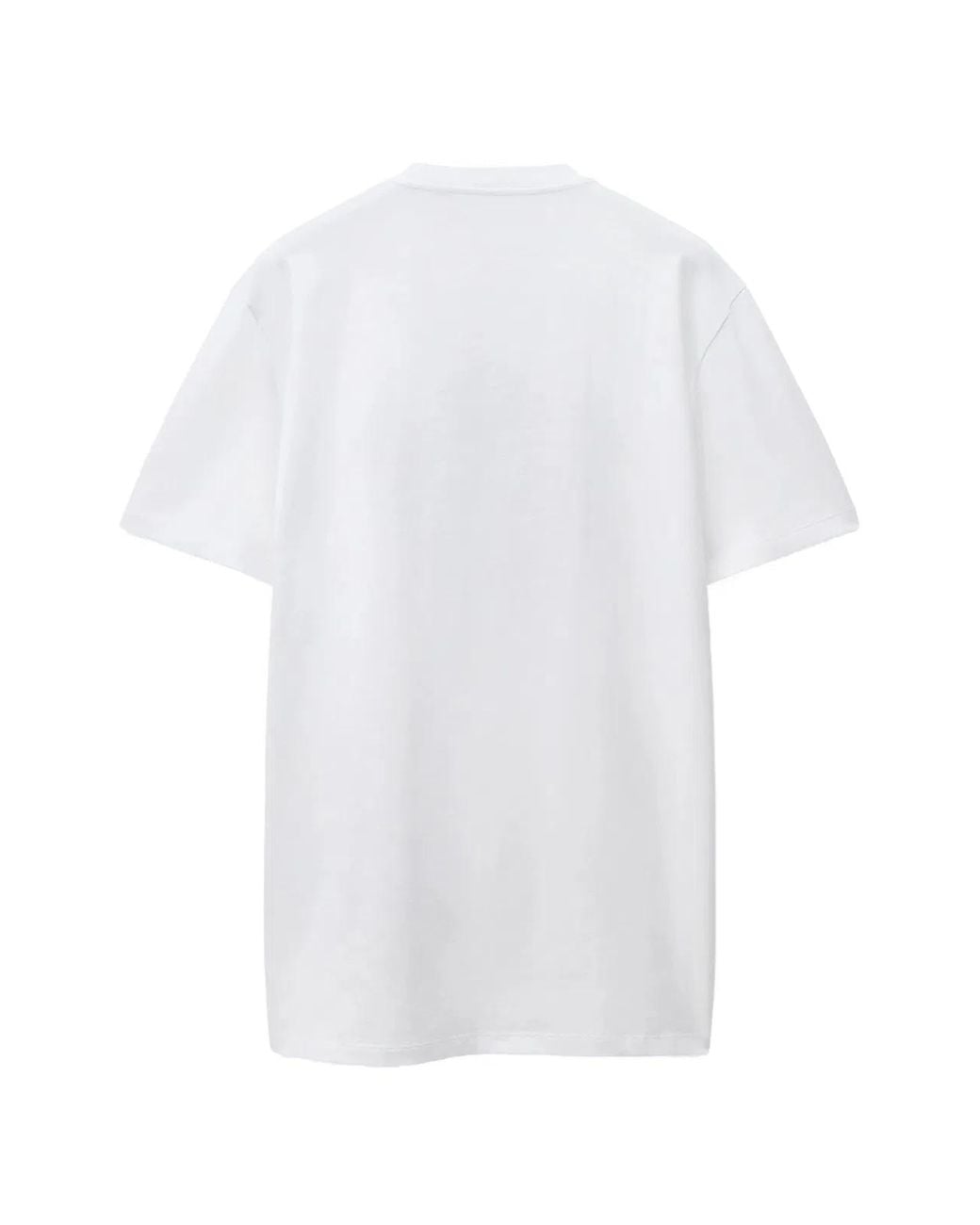Versace White Embroidered Medusa Head Cotton T-Shirt for men